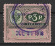 Russia 1913 Consular Revenue 3R. Used. Nice Postmark & Day Stamp. J.Barefoot Catalogue No 12. - Fiscali