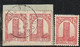 Maroc. Protectorat. 2 Timbres Sur Carton. Yvert Et Tellier N° 213. 1943. Tour Hassan. Variétés. Fond Blanc Sans Rayures. - Fehldrucke