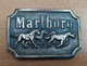 AC - MARLBORO CIGARETTE CAST IRON BELT BUCKLE ​​​​​​​HORSES - Broekriemen En Gespen