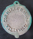 Plaque En Laiton Avec Armoiries - Fonderie De Cloches Cornille-Havard à Villedieu - Diam. 53mm / Poids : 102,6g - Bells