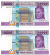 ETATS D'AFRIQUE CENTRALE - REPUBLIQUE DU CONGO 2002 10000 Franc - P.110Ta  Neuf UNC - Stati Centrafricani