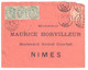 AUBENAS Ardèche Lettre 5c Blanc Yv 111 Ob Type 84 13 8 1903 Réexpédié 15c Mouchon Yv 125 Ob Daguin Jumelée 20 8 1903 - Cartas & Documentos