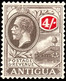 Antigua 1922 SG 80  4/= Grey-black And Red  Mult Script CA  Perf 14   Mint - 1858-1960 Crown Colony