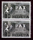 HELVETIA - Mi Nr 454 (paar/paire)  - Weisse Flech über HE Von HELVETIA - MNH** ) - Altri & Non Classificati