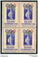 1948, Stickers For Islandic Olympic Team, Bloc Of Four. Scarce, Mnh - Verano 1948: Londres