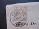 Schweiz 1896 Nr. 50 EF Drucksache Einladung Zur LI. Versammlung Des ärztlichen Centralvereins Im Bernoullianum In Basel - Lettres & Documents