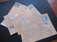 Schweden 1970 / 74 Paketkarten 7 Stück Davon 2x Nach England Violetter Stempel Hämtas Pä Postanstalten Kristallvägen 1 - Covers & Documents