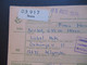 Delcampe - Schweden 1970 / 74 Paketkarten 7 Stück Davon 2x Nach England Violetter Stempel Hämtas Pä Postanstalten Kristallvägen 1 - Brieven En Documenten