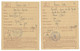1959 OUENZA BONE (ALGERIE) - VAN DEN BROECK ET EPOUSE -  LOT DE 2 CARTES D ELECTEUR - Documents Historiques