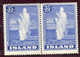 ICELAND 1938 Geysir 35 Aur. With Variety MNH / **.  Facit 229v SEK300 - Unused Stamps