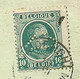 194 (verschoven Zegelbeeld) Op Kaart , Met Firmaperforatie (perfin) " DRIEHOEK " - 1909-34