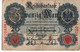 Banknote - Reichsbanknote - 20 Mark - Berlin - 19 Februar 1914 -  Deutschland -  Germany. - 100 Mark