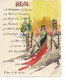 Menu Patriotique Peint à La Main Aux Couleurs Belges Nouvel An 30-12-1940 Camp Prisonniers Oflag III B Tibor Züllichau - 1939-45