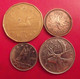 Canada. Lot De 4 Pièces : 1, 10, 25 Cent. 1 Dollar. 1968/1995 - Canada