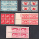 USA 1934-60 Air Mail, Mint Mounted/no Hinge, 11 Blocks, See Notes, Sc# - 2b. 1941-1960 Ungebraucht