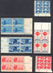 USA 1934-60 Air Mail, Mint Mounted/no Hinge, 11 Blocks, See Notes, Sc# - 2b. 1941-1960 Ongebruikt