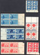 USA 1934-60 Air Mail, Mint Mounted/no Hinge, 11 Blocks, See Notes, Sc# - 2b. 1941-1960 Unused