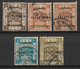 Palestine, British Mandate 1921, 5 Used Stamps. Overprinted At London. - Palestina