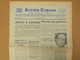 BP-329 CUBA ESPAÑA ANTICOMMUNIST NEWSPAPER ACCION CUBANA ESPAÑA PRINTING 23/MAR/1961. - [4] Thèmes