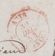 1854 - Lettre Pliée Avec Correspondance De Milano Vers Marseille, France - Entrée Autriche Besancon - Taxe 10 - Sicilia