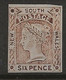 New South Wales 1885 Queen Victoria 6 Pence Brown Private Reprint From The Original Plate MH - Nuovi