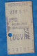 Ticket Ancien De Métro RATP  - 278914 - 2eme Classe - LOUVRE - Métropolitain - 53727 - Paris - Unclassified