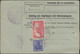 95BII Und 87II Auf Paketkarte Von TELTOW 19.10.16 Nach Konstantinopel Galata - Altri & Non Classificati