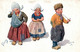 Illustration Karl Feiertag (Nederland, Pays-Bas) 3 Enfants: Pleurs Et Fumeur De Pipe - Carte B.K.W.I. Serie N° 887-1 - Feiertag, Karl