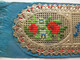 Delcampe - Old Unique Bookmark,Handmade,Needlework,Embroidery,Cross Stitch,Wool,Paper,Cloth Or Fabric-Flower,Initial 1884. - Alfombras & Tapiceria