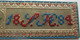 Delcampe - Old Unique Bookmark,Handmade,Needlework,Embroidery,Cross Stitch,Wool,Paper,Cloth Or Fabric-Flower,Initial 1884. - Tapijten