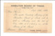 CANADA Post Card HAMILTON 1898 Flag  Chambre De Commerce De Hamilton Réunion 03/10/1898 - Cartas & Documentos