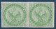 France Colonies Générales N°2** 5c Vert Paire Fraicheur Postale !! Signé Brun - Aigle Impérial