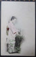 Japon  Femme  Kimono Roseaux    Cpa Timbrée - Autres & Non Classés