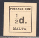 Malta 1925 Postage Due, Mint No Gum, Sc# ,SG - Malte