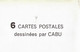 1 POCHETTE De 6 Cartes  Postales  De CABU - Cabu