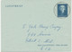 NIEDERLANDE 1953 Queen Juliana 35C Blue Air Letter AMSTERDAM – DETROIT, Michigan - Luftpost