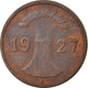 Monnaie, Allemagne, République De Weimar, Reichspfennig, 1927, Muldenhütten - 5 Rentenpfennig & 5 Reichspfennig