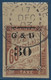 France Guadeloupe N°13 (tirage 1650) BDFeuille , 30c Sur 60c Oblitéré De Basse Terre,  Très Frais Signé Calves - Usati