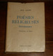 Poésies Religieuses Inconnues Jean Racine. 1954. Edition Originale. - Auteurs Français