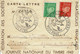 1943 - Carte Lettre - JOURNEE NATIONALE DU TIMBRE - Oblitération TOULOUSE - Tp N° 511 Et 513 - ....-1949