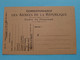 Carte Blanco ...........Correspondance Des Armées De La République ( Carte En Franchise ) Modèle A2 ! - Documenti