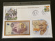 Delcampe - Euro Souvenir Banknote Cover Mahatma Mohandas Gandhi India 150th Anniversary Angola Banknotenbrief - Privatentwürfe