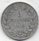 5 Francs  Louis Philippe I  1845W - Other & Unclassified