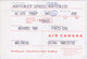 CANADA - TICKET  TRANSPORT EMBARQUEMENT AVION AIR CANADA - AEROPORT MIRABEL PARIS CDG - Mundo