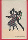 Carte Postale Représentant Une Silhouette - Un Chic Two-stepp  -11 ( Voir Verso ) - Scherenschnitt - Silhouette