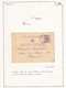 DDY 565 -- Collection THOUROUT - Entier Lion Couché ICHTEGEM 1878 - Boite Rurale Y De KOEKELARE - Vers BXL - Correo Rural