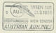 AUSTRIA 1958, AUA Airline Superb First Flight „WIEN – LONDON“ (Flight No. 1) - Eerste Vluchten