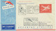 AUSTRIA 1958 AUA First Flight VIENNA-STUTTGART Intermediate Stage Of VIENNA-PARIS Route - Premiers Vols