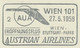 AUSTRIA 1958 AUA First Flight VIENNA-STUTTGART Intermediate Stage Of VIENNA-PARIS Route - Primeros Vuelos