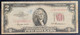 PB0211 - USA SERIES 1953 A Red Certificate Banknote 2 Dollars REPLACEMENT NOTE Serial #* 02258829A - Silver Certificates (1928-1957)